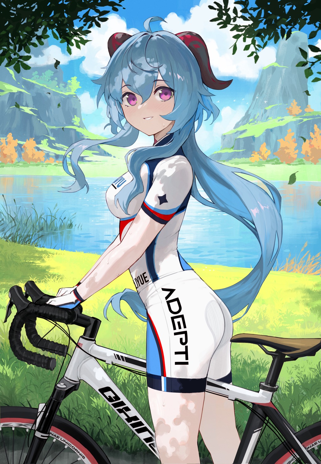 Vertigris Genshin Impact Ganyu Ass Bike Shorts Horns Uniform 1019627 Yandere 2878